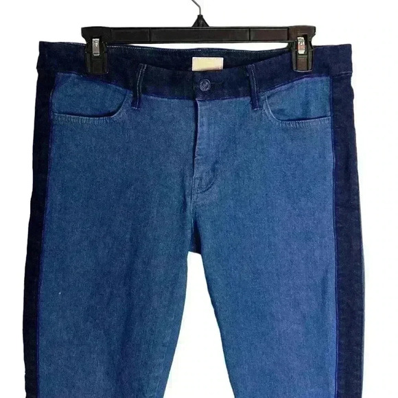 Mother Colorblock Looker Geometric Lies Denim Size 31 - Picture 2 of 10